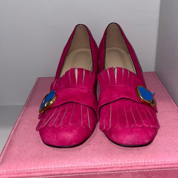 Pink suede loafers - Picture 2 of 5